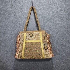 Vtg 80s Pristine Condition Tapestry Shoulder Bag Boho Whimsygoth Hippie